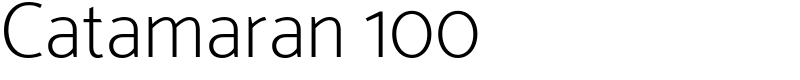 Catamaran 100 Font