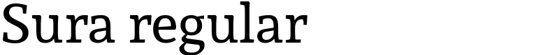 Sura regular Font