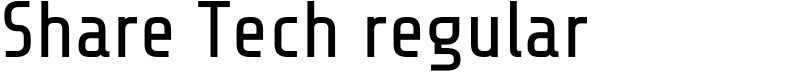 Share Tech regular Font