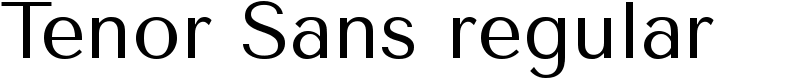 Tenor Sans regular Font