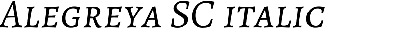 Alegreya SC italic Font