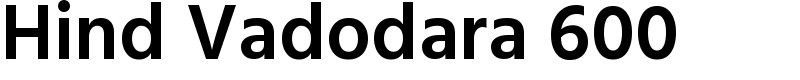 Hind Vadodara 600 Font