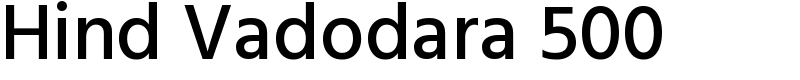 Hind Vadodara 500 Font