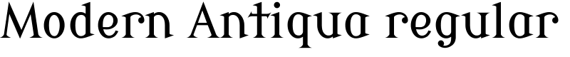 Modern Antiqua regular Font