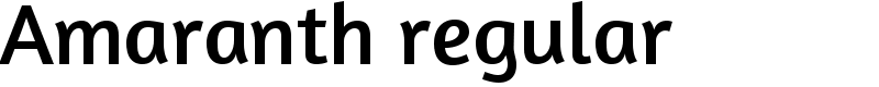 Amaranth regular Font