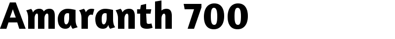 Amaranth 700 Font