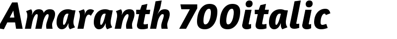 Amaranth 700italic Font