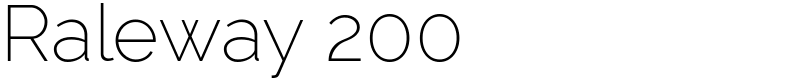 Raleway 200 Font