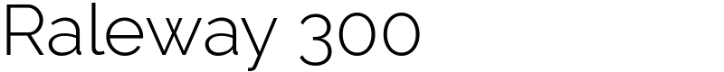 Raleway 300 Font