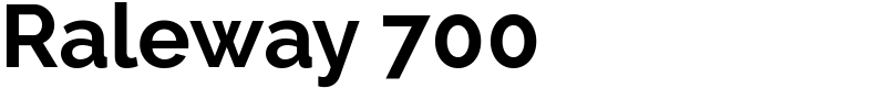 Raleway 700 Font