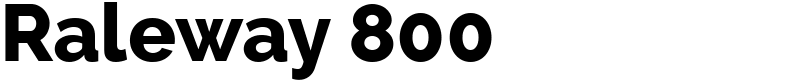 Raleway 800 Font