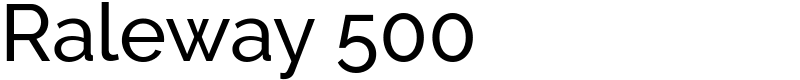 Raleway 500 Font