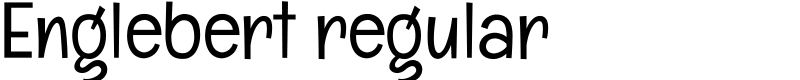 Englebert regular Font