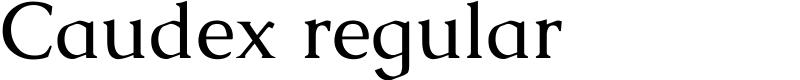 Caudex regular Font