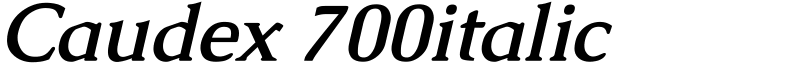 Caudex 700italic Font