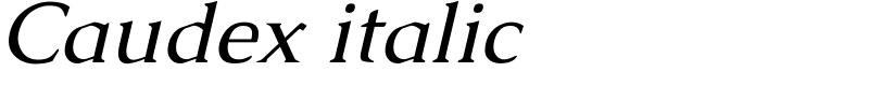 Caudex italic Font