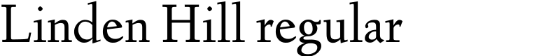 Linden Hill regular Font