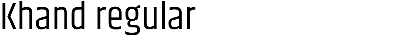 Khand regular Font