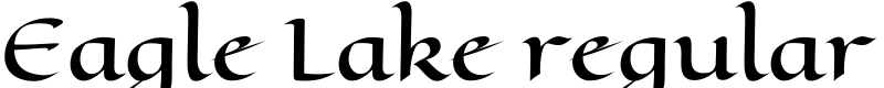 Eagle Lake regular Font