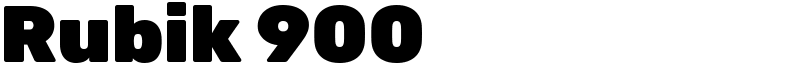 Rubik 900 Font