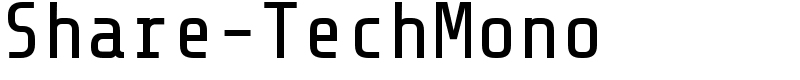 Share-TechMono Font