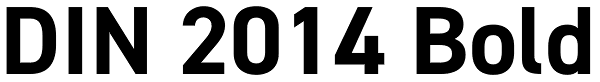 DIN 2014 Bold Font