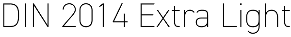 DIN 2014 Extra Light Font