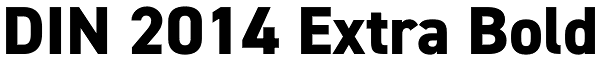 DIN 2014 Extra Bold Font