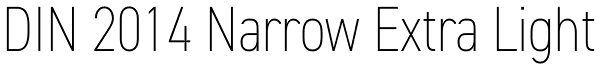 DIN 2014 Narrow Extra Light Font