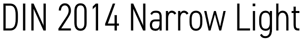 DIN 2014 Narrow Light Font
