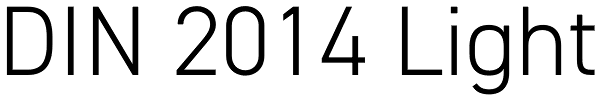 DIN 2014 Light Font