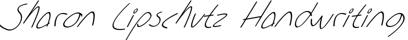 Sharon Lipschutz Handwriting Font