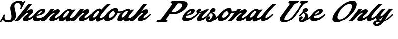 Shenandoah Personal Use Only Font