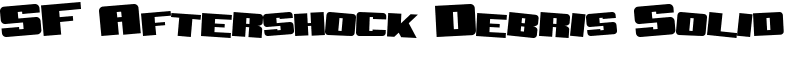 SF Aftershock Debris Solid Font