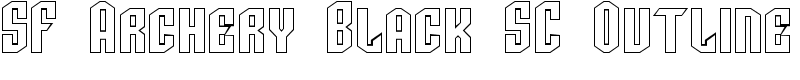 SF Archery Black SC Outline Font