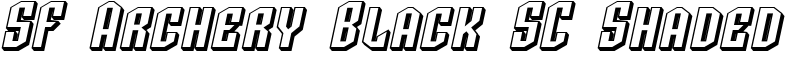 SF Archery Black SC Shaded Font