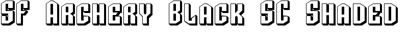 SF Archery Black SC Shaded Font