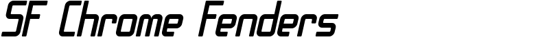 SF Chrome Fenders Font