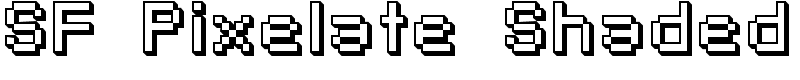 SF Pixelate Shaded Font