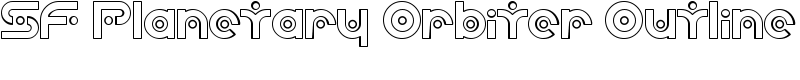 SF Planetary Orbiter Outline Font