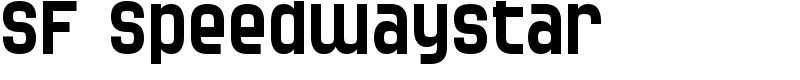 SF Speedwaystar Font