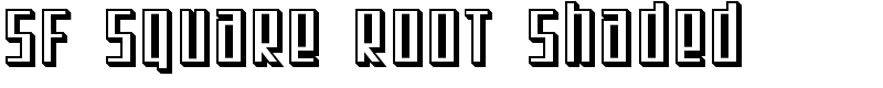 SF Square Root Shaded Font