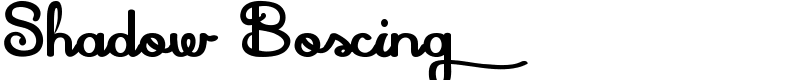 Shadow Boxing Font