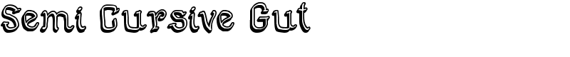 Semi Cursive Gut Font