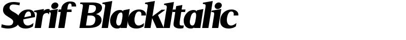 Serif BlackItalic Font