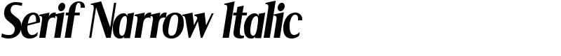 Serif Narrow Italic Font