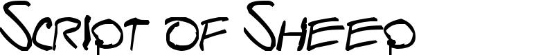 Script of Sheep Font