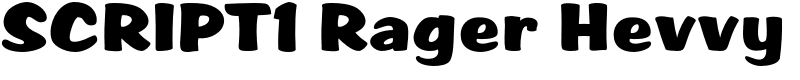 SCRIPT1 Rager Hevvy Font