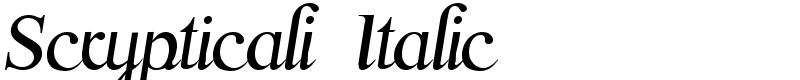 Scrypticali Italic Font