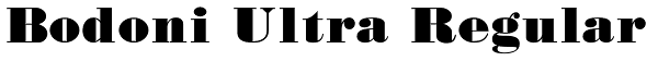 Bodoni Ultra Regular Font